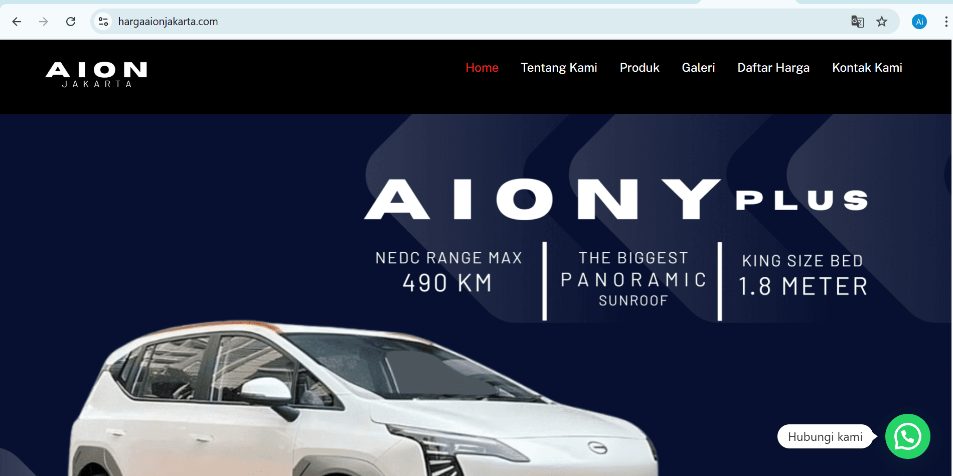 Harga Aion Jakarta